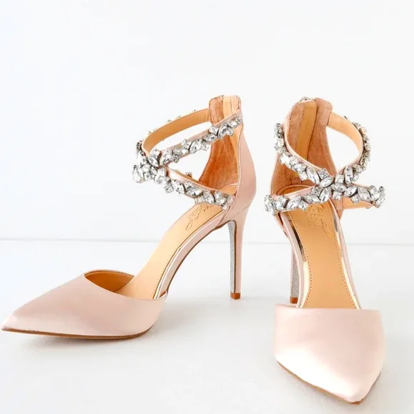 Badgley Mischka Shoes Badgley Mischka Jazmine Champagne Satin
